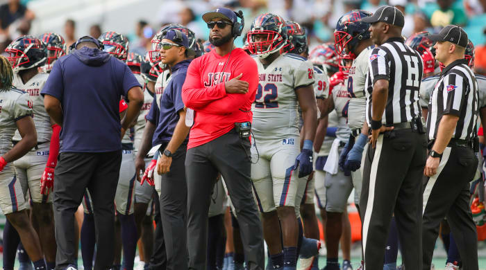 T.C. Taylor coaching Jackson State.
